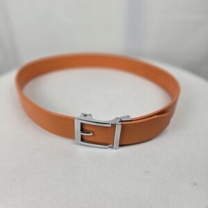 Gelante Orange Women's Leather Belt Fits Sz 28 To 44